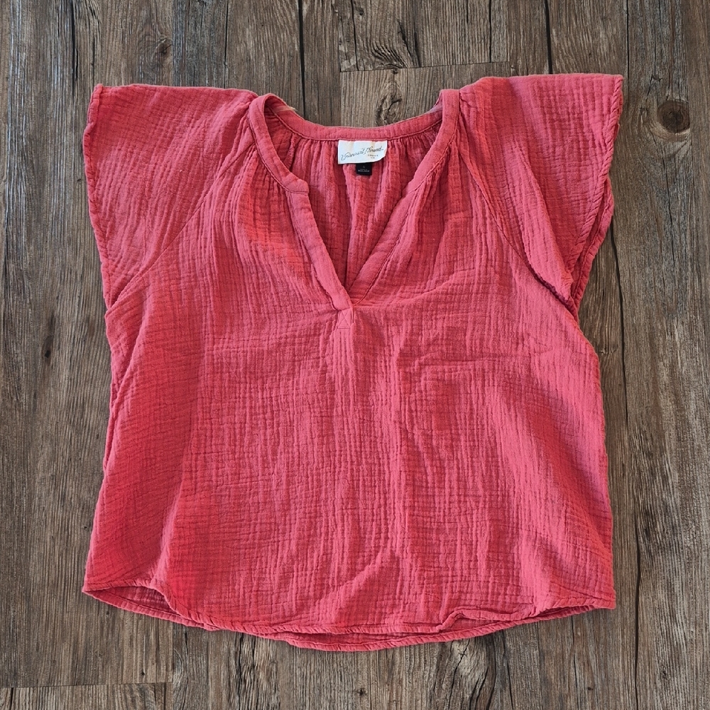 Universal Thread Textured Pink Blouse - image 1